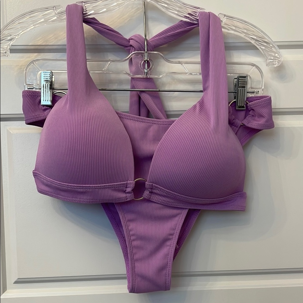 Amazon Purple Bikini Set Swimwear New without tags ( never worn) Size: Large